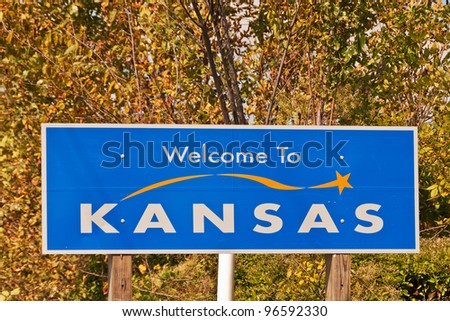 Welcome to Kansas state sign