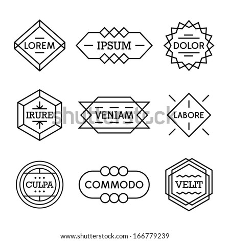 minimal monochrome geometric vintage label 