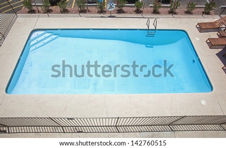 Eight Foot deep swimming pool with steps and ladder