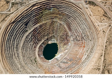 Looking into an Open Pit Mine near Casa Grande, Arizona