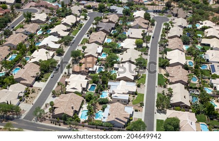 A swimming pool for every home in a Scottsdale, Arizona suburb