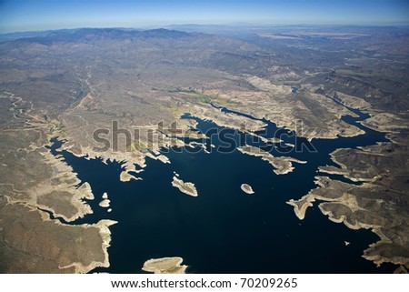Lake Pleasant from ten thousand feet