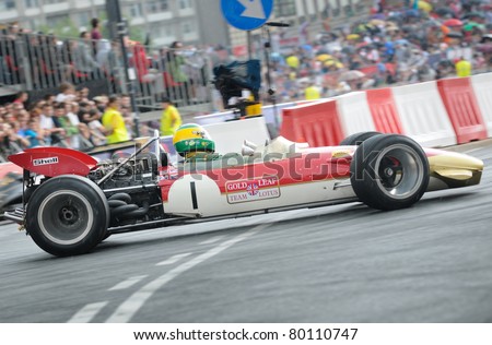 WARSAW - JUNE 18: Formula One racing car Lotus 49 during VERVA Street Racing Show on June 18, 2011 in Warsaw, Poland. It is largest event of its kind held in Poland.