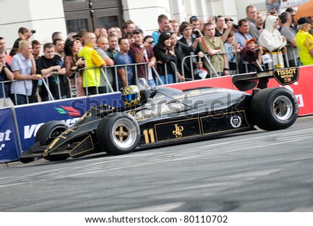 WARSAW - JUNE 18: Formula One racing car Lotus 91 during VERVA Street Racing Show on June 18, 2011 in Warsaw, Poland. It is largest event of its kind held in Poland.
