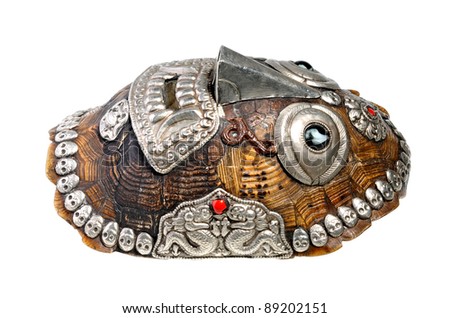 illegal endangered species product from CITES list - mask made of tortoise turtle carapace