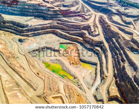 Similar – Image, Stock Photo Mining terraces in Riotinto, Huelva