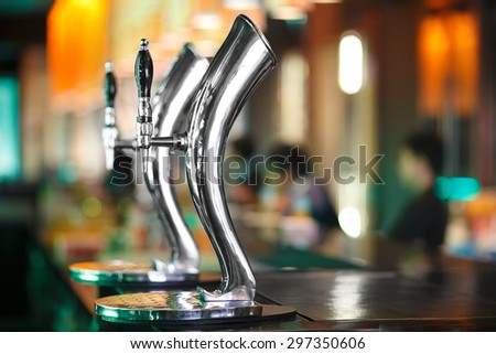 Beer tab in night club bar