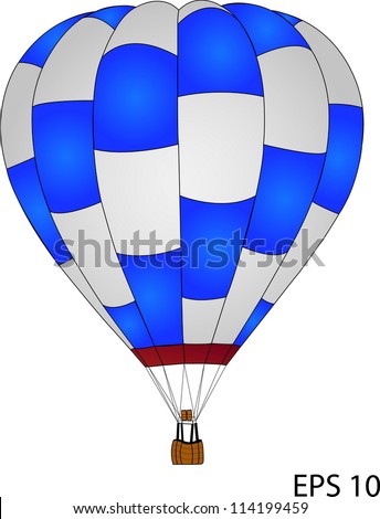 Hot Air Balloon Vector, EPS 10.