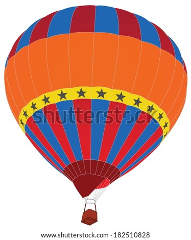 Hot Air Balloon for Transportation Concept, Vector Illustration EPS 10.