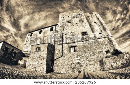 Ancient Tower along Tyrrhenian Sea, Tuscany - Italy.