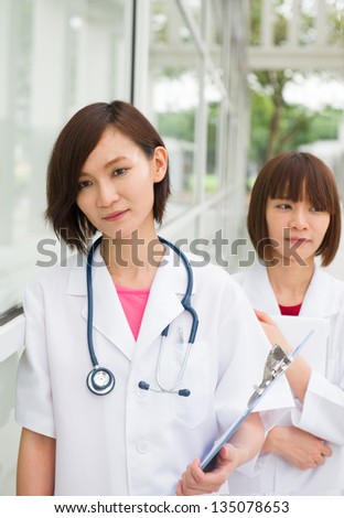 asian chinese doctors team at the hospital