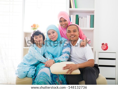 muslim malays family Indoor portrait