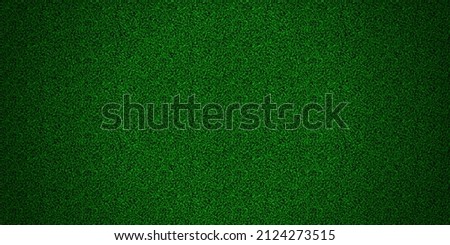 Green field with astro turf grass texture seamless pattern. Carpet or lawn top view. Vector background. Baseball, soccer, football or golf game. Fake plastic or fresh natural ground for game play.
