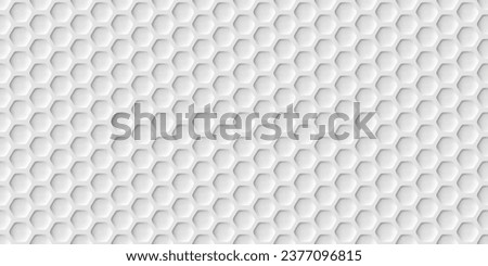 White background with a honeycomb pattern. The texture of a golf ball with rounded dimples. Abstract seamless pattern. Vector illustration