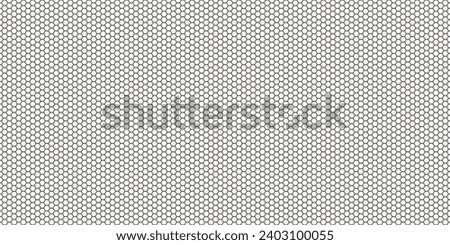 Mosquito window net with a seamless pattern in the form of PVC hexagons or interwoven threads. Protecting doorways from flies and other flying insects. Simple vector background with honeycomb texture.