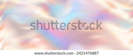 A wonderful pearlescent seamless pattern with delicate color transitions. Waves of pastel shades of pearl shell. Nacre bg. Vector illustration with gradient mesh.