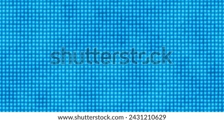 Blue yoga mat seamless realistic texture. Carpet for gym, aerobics and pilates exercises. Top view of soft pattern of polymer air material. Vector illustration with gradient mesh and blending modes.