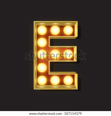 Similar – Image, Stock Photo E Illuminated letter
