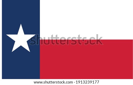 Texas Flag vector isolated on transparent background. It represents Texas as the Lone Star state.