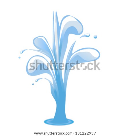 Water Fountain Stock Vector Illustration 131222939 : Shutterstock