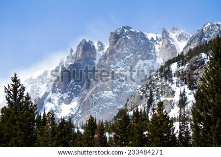 Snowy Mountain Range - This is a image of a beautiful snowy mountain landscape in Colorado.