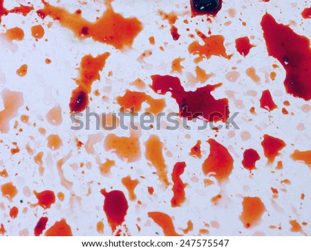 surface of an old bath tub bloodstained. close-up.toned