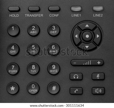 phone keypad in black and white tone