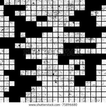 Grunge mosaic black and white background