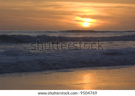 California Sunset Over the Pacific Ocean