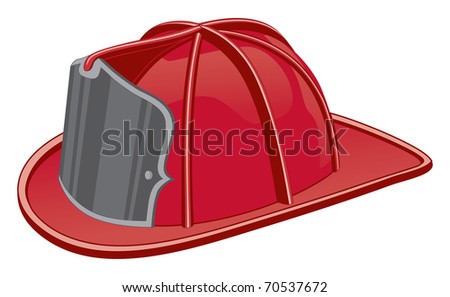 Firefighter Helmet Of Fireman Hat Illustration. - 70537672 : Shutterstock