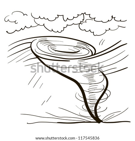 Tornado. A Children'S Sketch Stock Vector Illustration 117545836 ...