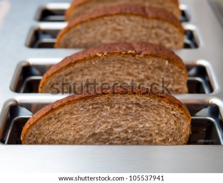 Bread in toaster