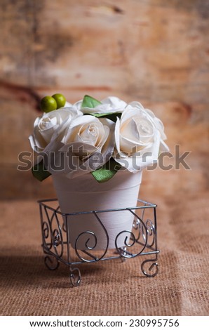 abstract decorative flower in vase