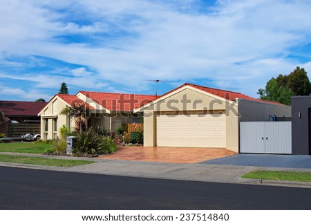 Typical Australian residential house closeup