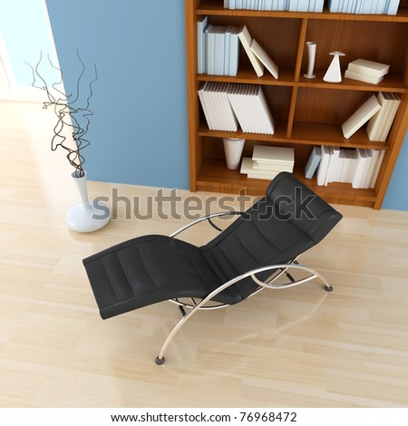 3D indoor sitting room rendering