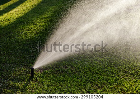 Outdoor garden lawn maintenance sprinkler watering system