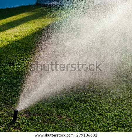 Outdoor garden lawn maintenance sprinkler watering system