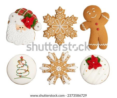 Similar – Image, Stock Photo Various Christmas gingerbread, cookies, sweets with dried orange and cinnamon sticks in tray on dark table. Delicious traditional Christmas sweets and flavor. Top view.