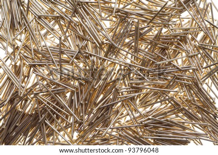 Metallic golden nails, background