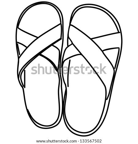 Slippers Stock Vector Illustration 133567502 : Shutterstock