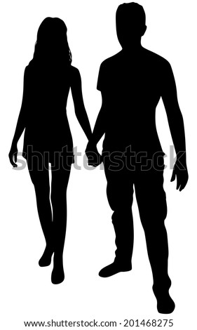 Couple Holding Hands, Vector - 201468275 : Shutterstock