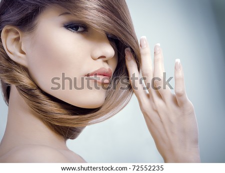 Image of girl with long beautiful hair