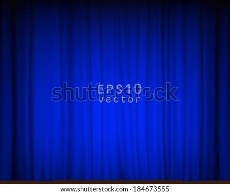 blue curtain EPS 10