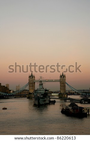 Tower Bridge in the evening glow