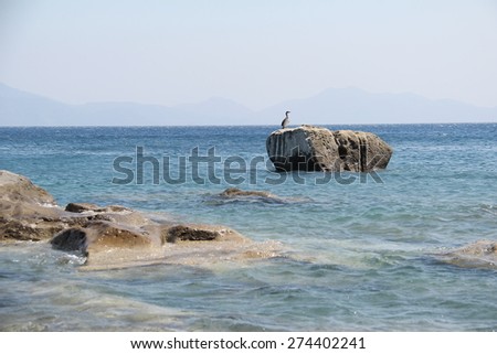 Aegean Sea / The Aegean Sea. Coast of the Aegean Sea on a Greek island of Kos.