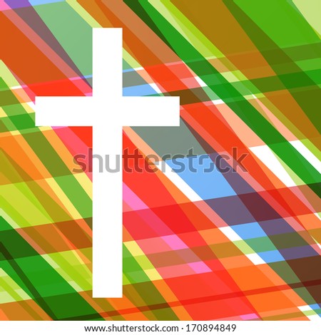 Christianity cross religion concept mosaic design background illustration vector