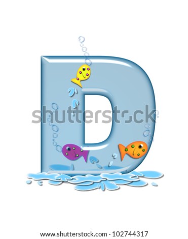The Letter D, In The Alphabet Set Fish Flop, Is Aqua In Color And ...