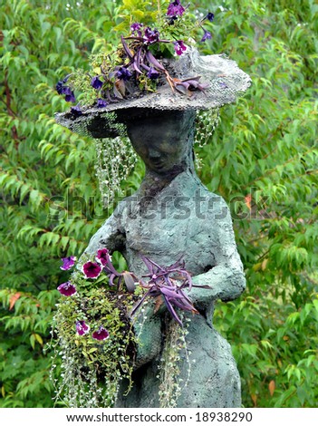 Elegant Victorian Lady Serves Dual Purpose. She Is A Planter And Also A ...