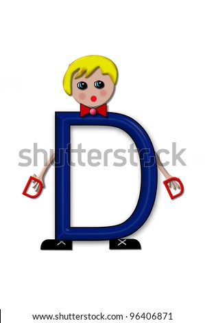 The Letter D, In The Alphabet Set Living Letters, Has Head, Arms And ...