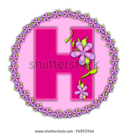 The Letter H, In The Alphabet Set Daisy Chain, Is Soft Pink. Letter ...